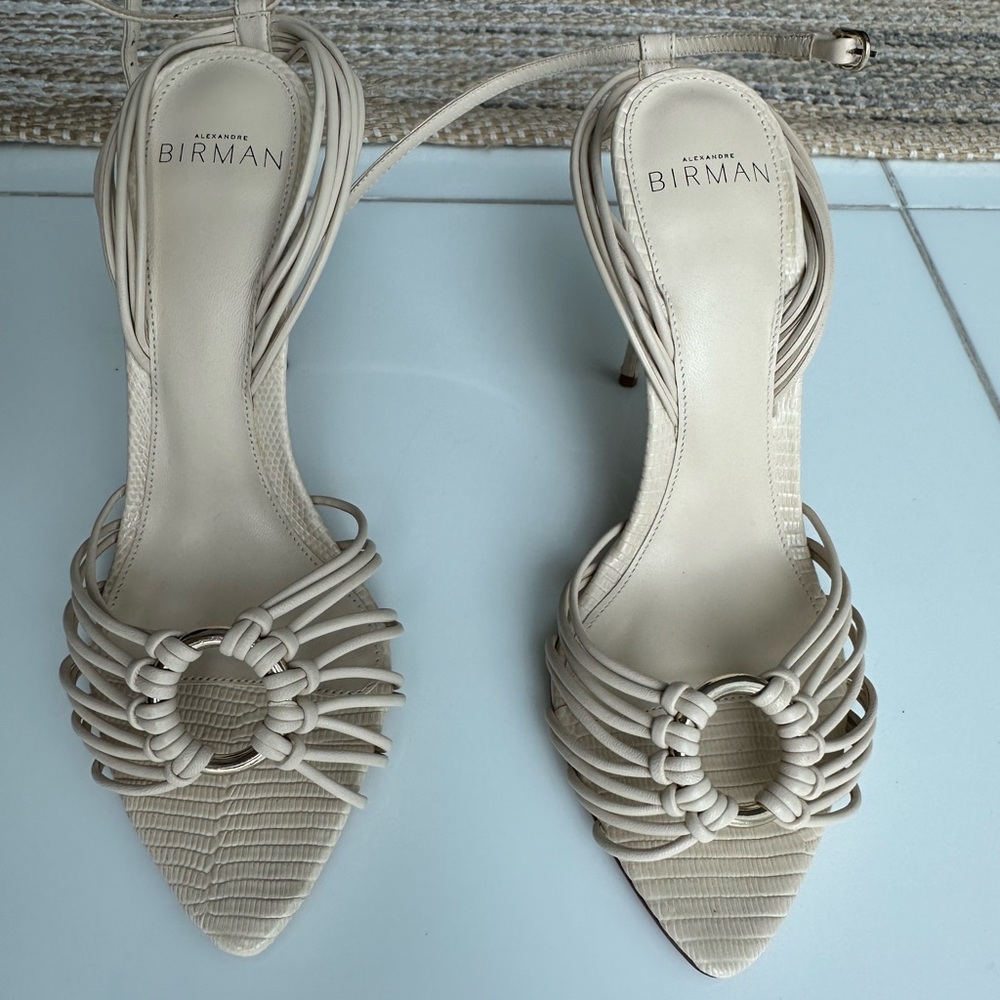 New Alexandre Birman Bone Sandal